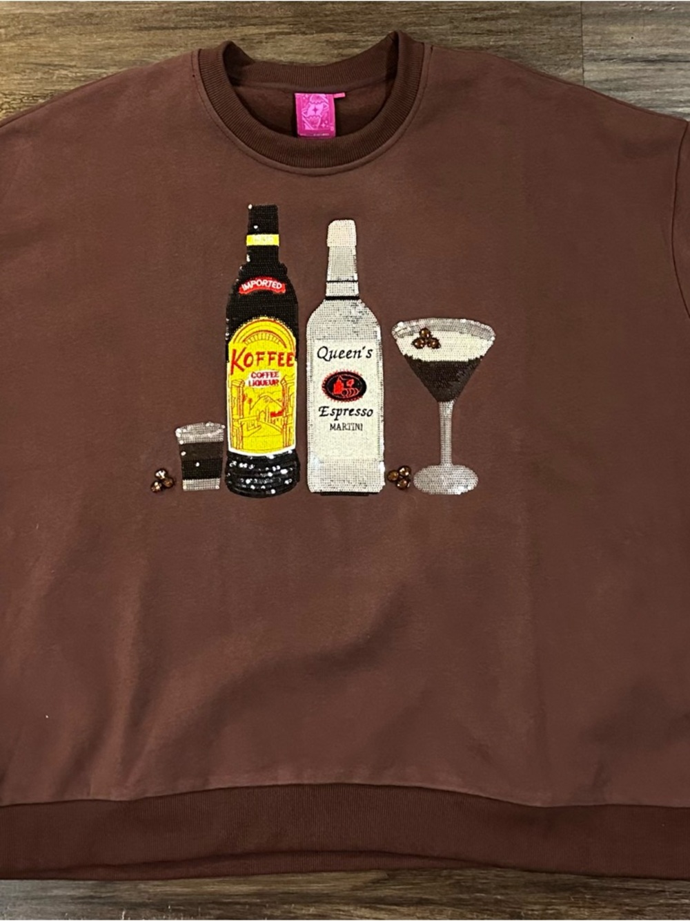 NEW Queen of Sparkles Espresso Martini Sweatshirt. Size XL. Never Worn/Tried On